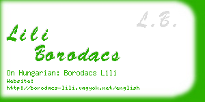 lili borodacs business card